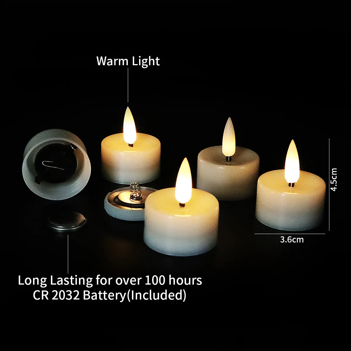 6/12/24/48PCS LED Candle Lights Battery Powered Flameless Flickering Tea Lights Tealight For Wedding Home Birthday Party Decor