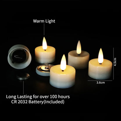 6/12/24/48PCS LED Candle Lights Battery Powered Flameless Flickering Tea Lights Tealight For Wedding Home Birthday Party Decor