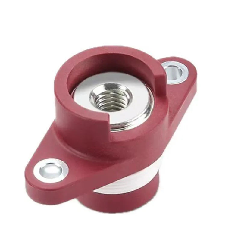 150A M8 Threaded Hole Battery Terminal Copper Nickel Plated Red Black Penetration Connection Terminal