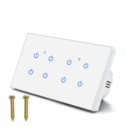 2 Way Touch Switch Voice Control Switch Energy-saving Lamp Compatible Hands-free Control For Tuya App Home Automation