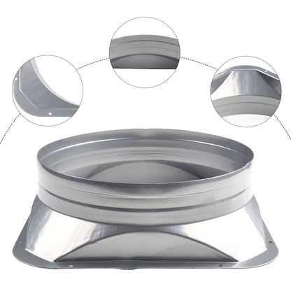 For Kitchen Hood Ventilator Pipe Connecting Vent Flange Exhaust Duct 4-10inch Electrostatic Spray Metal Silver-gray