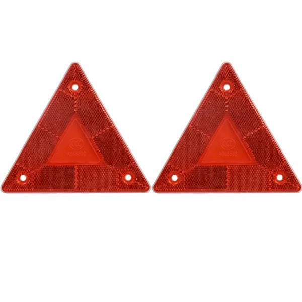 4/1pcs Triangle Warning Reflector Truck Stop Warning Sign Plate Rear Light Safety Reflective Sign Board Red Warning Reflector
