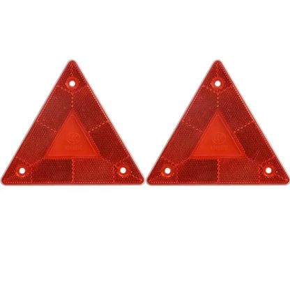 4/1pcs Triangle Warning Reflector Truck Stop Warning Sign Plate Rear Light Safety Reflective Sign Board Red Warning Reflector