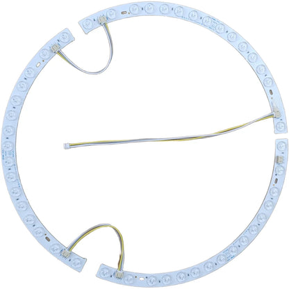 Curved LED Strip 38cm Curved Fan Light LED Strip Three-Color Changing Magnetic Mount 36W For 38cm Diameter Fan Lights
