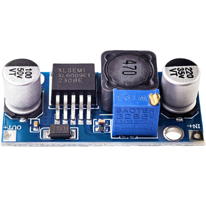 XL6009 DC-DC Adjustable Step-Up Boost Converter Module 15W 3-32V to 5-35V 4A Power Supply Board