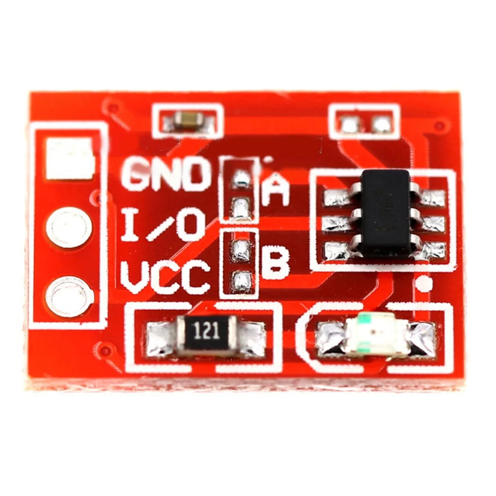 20Pcs TTP223 Touch Button Modular Self-Locking Micro Capacitive Switch Red Single Capacitive Switch 2.5V-5.5V Electrical Equipme