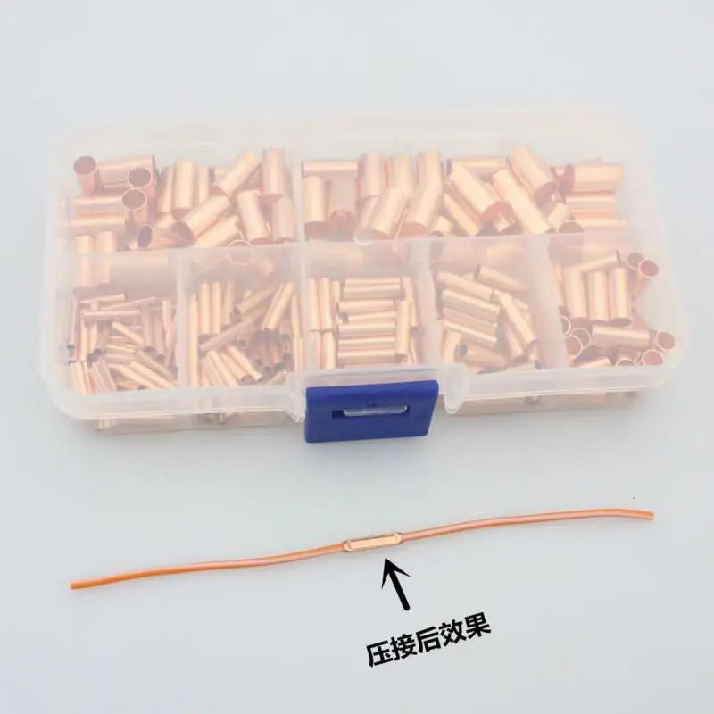 Non-Insulated Butt Terminal Assortment Kit Copper Crimp Connector