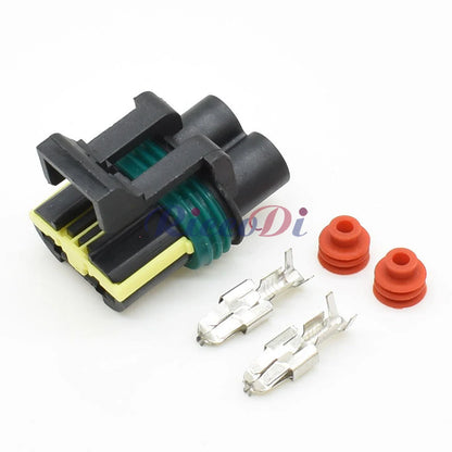 2 Pin 6.3mm Waterproof Female Connector 444230-1 DJ7026D-6.3-21 Automotive Wiring Harness