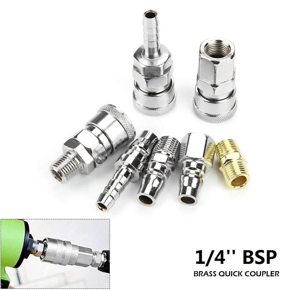 Air Compressor 1 4 For BSP Air Hose Fittings Push-in Insertion Temperature Resistance Anti-Rust Easy To Replace