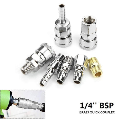 Air Compressor 1 4 For BSP Air Hose Fittings Push-in Insertion Temperature Resistance Anti-Rust Easy To Replace