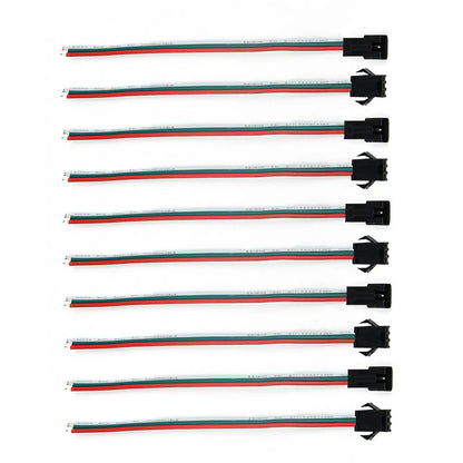 Wire Connector 2/3/5 Pin Male And Female Connector PVC Outside+ Tinned Copper Inside With Cable Light 10cm Connector Black