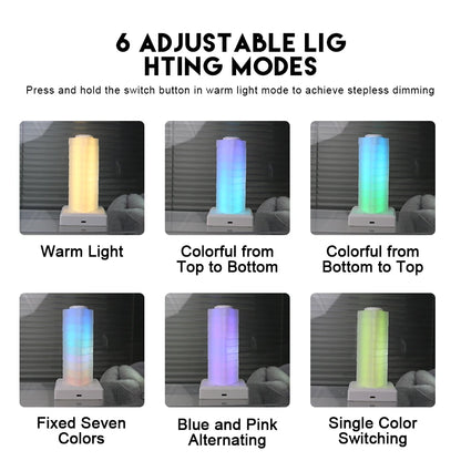 RGB 16 Color Charging Night Light Dazzling Bedroom Bedside Atmosphere Light Decor LED Light DIY Assembly Creative Gift Desk Lamp