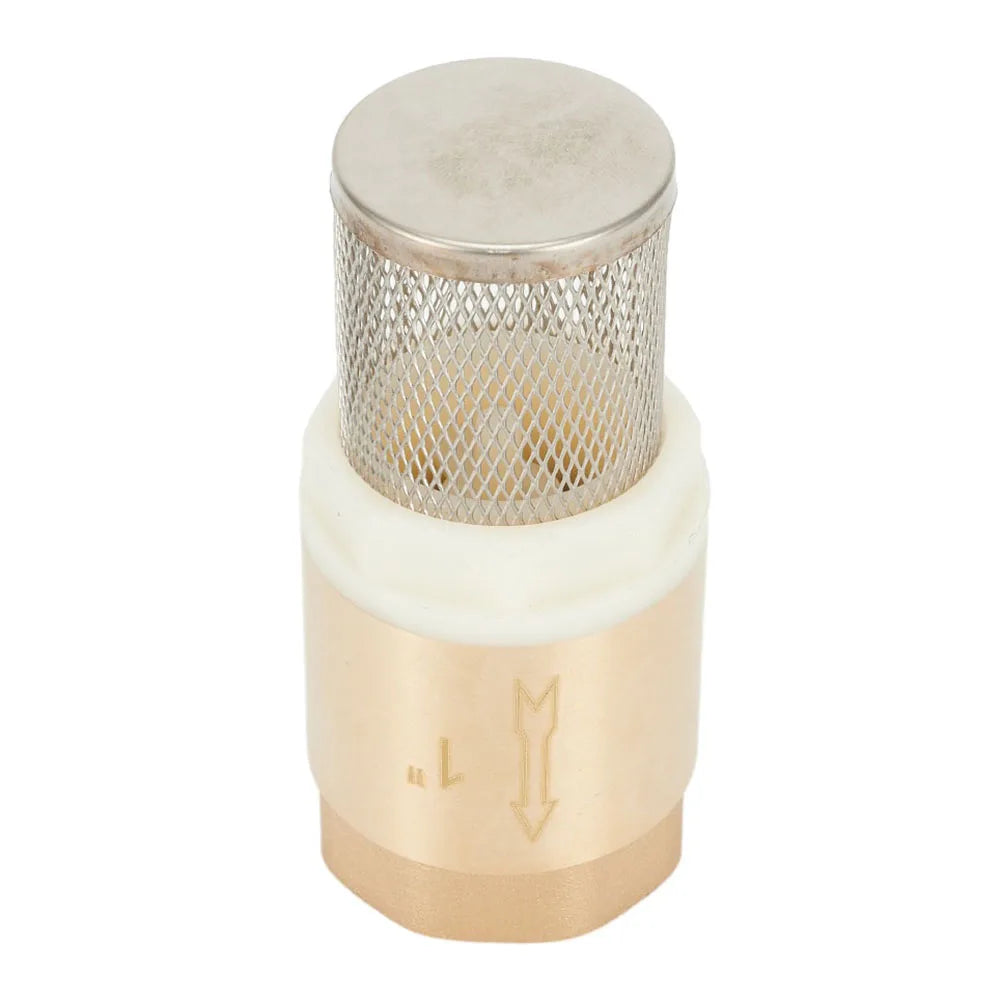 Brass Foot Valve DN25 With Check Valve Stainless Steel Basket Suction Basket 1 Inch Internal Thread Foot Valve 25 Mm