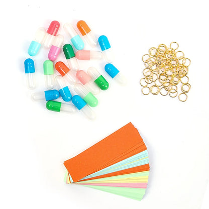 Message Capsules Love Pill with Roll Paper Blank Notes Wish Bottle Capsule Emoticon Smile Pills Wedding Party Valentine's Gift