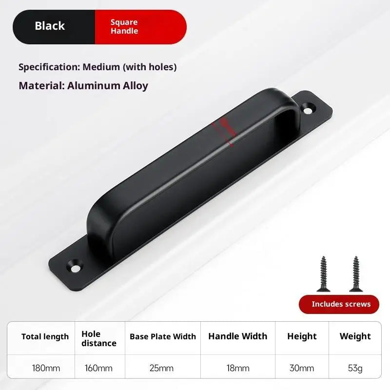 Drill-free Aluminum Handle for Sliding Door Window Drawer Bathroom Push-Pull