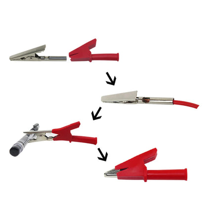 Easy Connect Crocodile Clips 2000V 30A Current Battery Connectors Black Crocodile Clips Strong Spring Mechanism