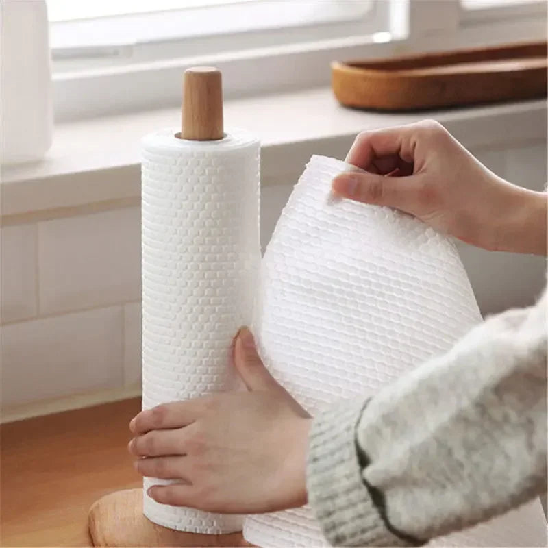 600/100pcs Reusable Kitchen Disposable Rags Reusable Non-Woven Cleaning Cloths Washing Dishcloths Rag Cloth Towels Scouring Pads