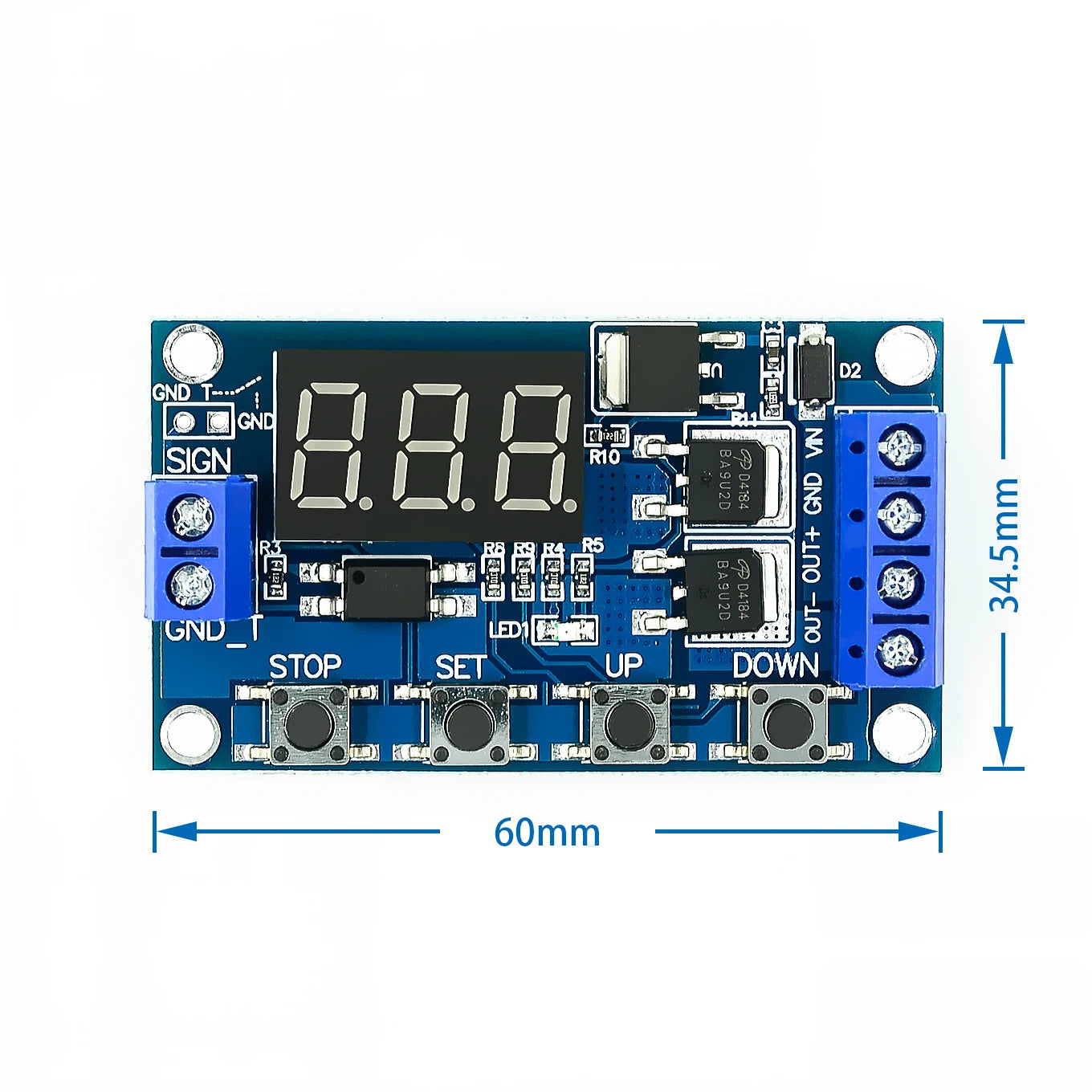 DC 12V/24V Dual MOS LED Digital Time Delay Relay Timer Control Module DIY