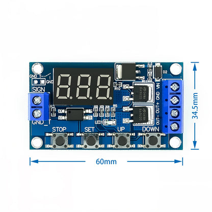 DC 12V/24V Dual MOS LED Digital Time Delay Relay Timer Control Module DIY