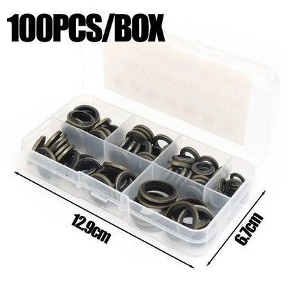 Car Oil Pan Drain Gasket Kit — Rubber Oil Drain Plug Washer Seal Set M6 M8 M10 M12 M14 M16