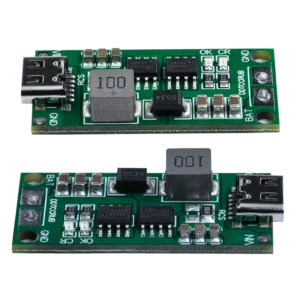 Multi-Cell 2S-4S Type-C Boost Charger Step-Up Module for 7.4V-16.8V LiPo and Li-Ion 18650 Batteries