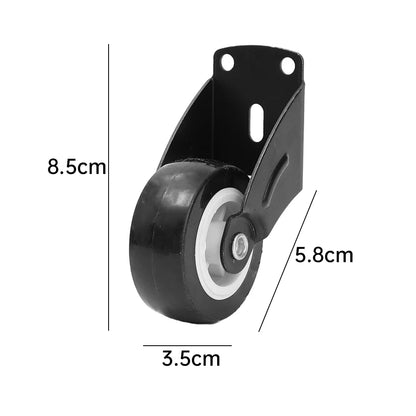 5/1pcs Furniture Casters Wheels Soft Rubber Swivel Caster Quite Roller Wheels for Trolley Baby Crib Bed Wheels Home Accessory