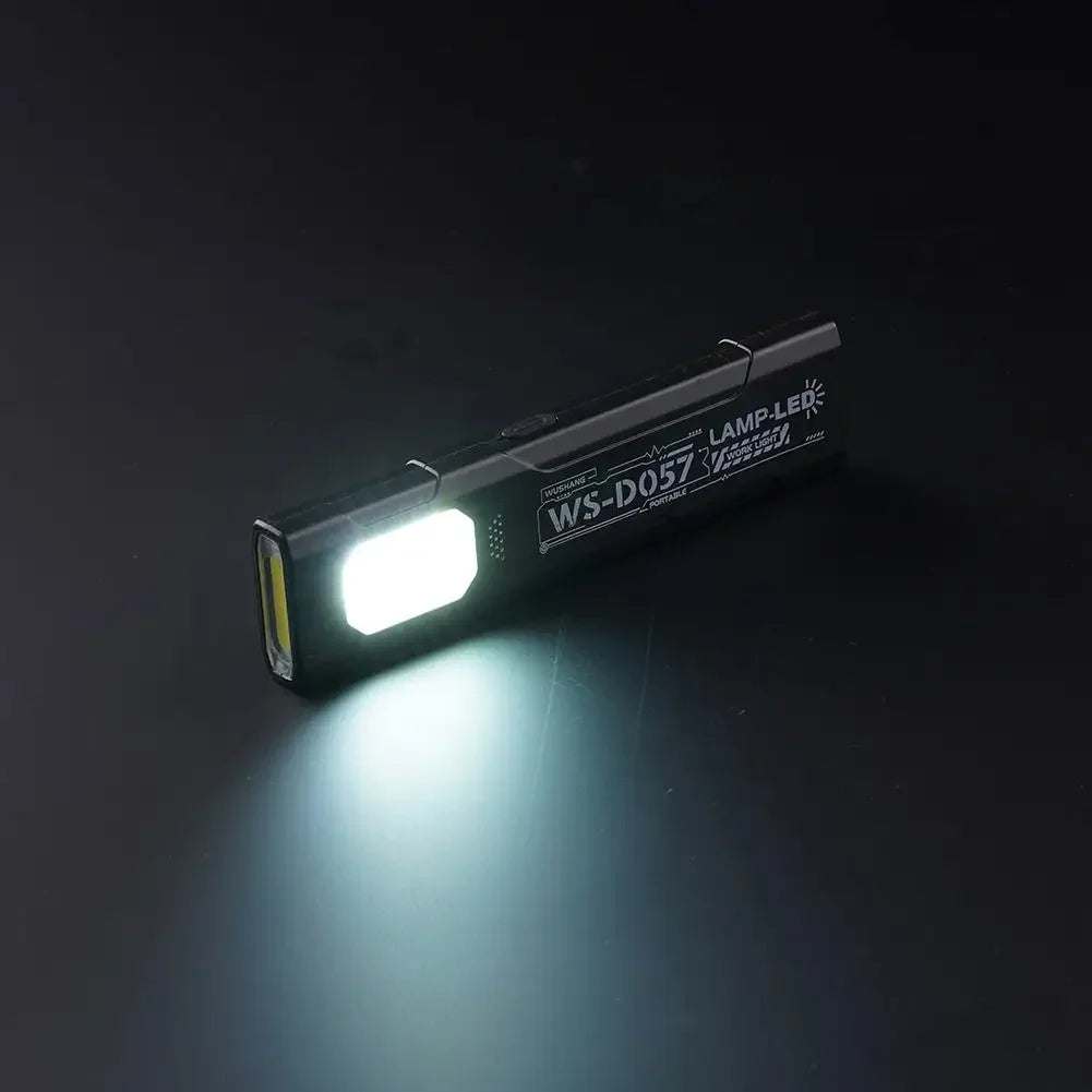 Portable EDC COB LED Flashlight with Magnetic Rechargeable Work Light