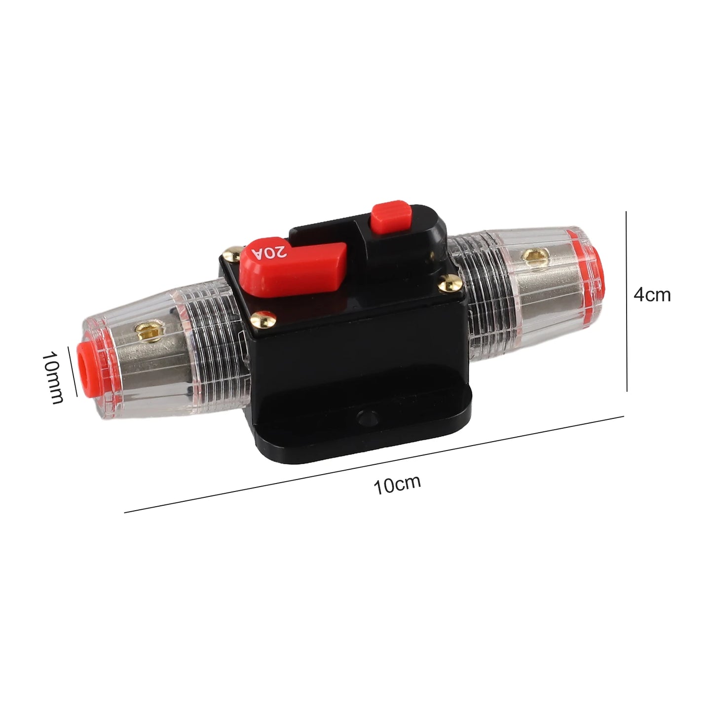 12V-24V DC Auto Inline Fuse Breaker Battery Safety Audio System Protection Overload Protection Device Temperature Resistance