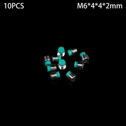 POM Head Stainless Steel M6 Buffer Screw 10PCS | Nylon Tip Wire Setting Machine Rice Screw