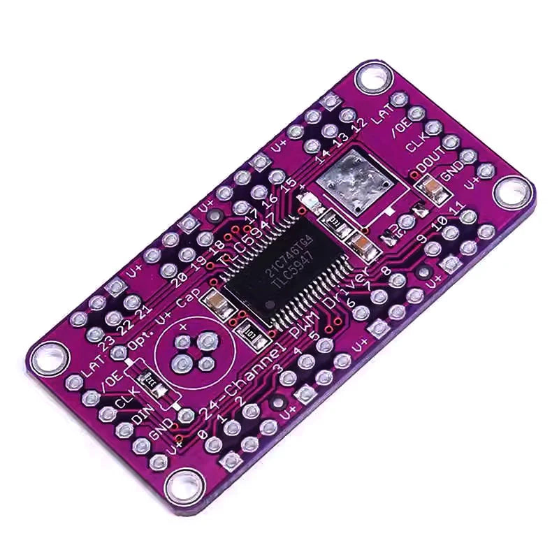 TLC5947 24-Channel 12-Bit PWM LED Driver Module – Internal Oscillator 3-5.5V
