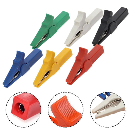 Electrical Jumpers Crocodile Clips Six Different Colors Strong Grip And Conductivity 14mm Maximum Opening 4mm Wiring Hole