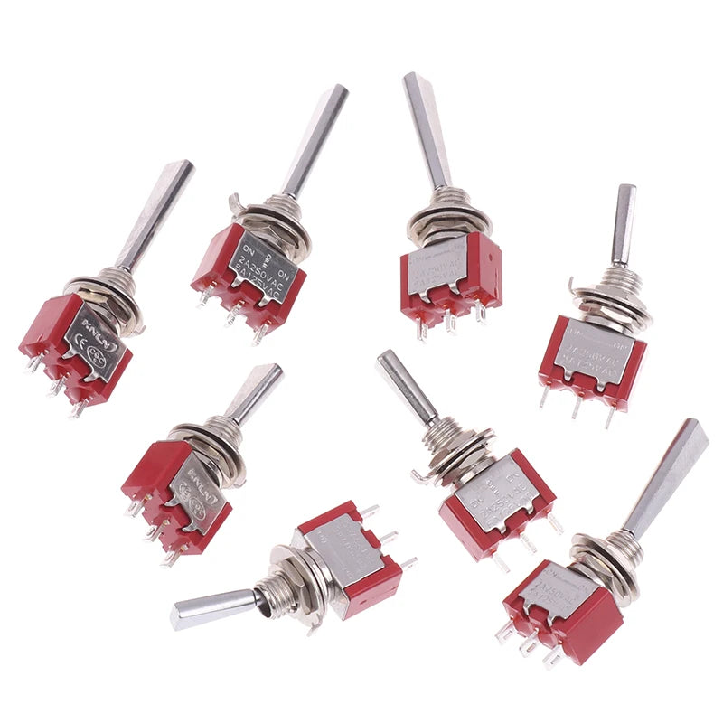ON OFF ON Toggle Switch DPDT SPST DPST 3 Pin 3/2 Position 5A 125VAC 2A 250VAC Latching