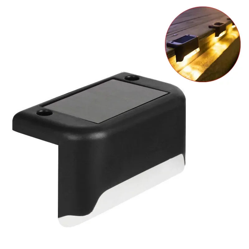 Solar Pathway Light – Outdoor Garden Step Light Waterproof Fence Lighting Yard Decor Stair Lamp with Warm White LED