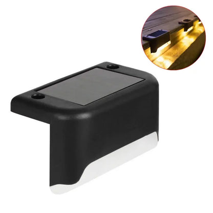 Solar Pathway Light – Outdoor Garden Step Light Waterproof Fence Lighting Yard Decor Stair Lamp with Warm White LED