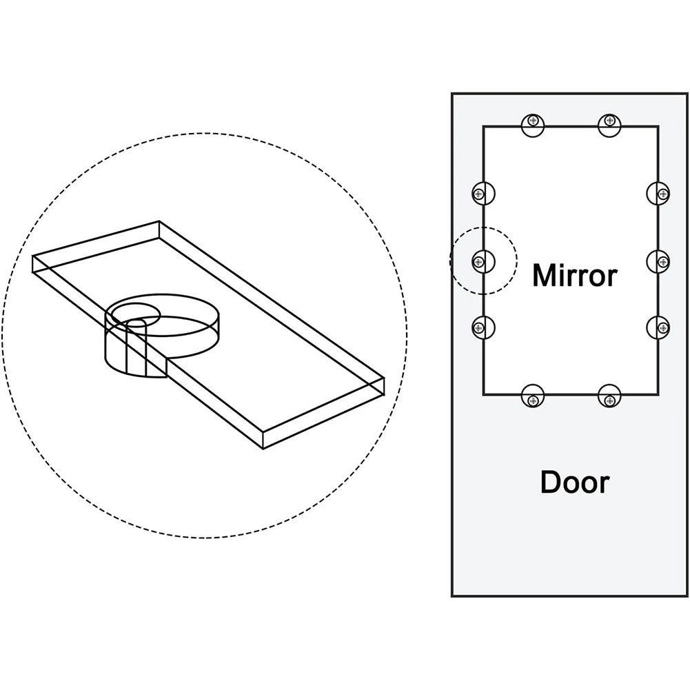 30 Set Plastic Glass Retainer Clips with Screws for Glass Panel Installation Compatible with 4mm Thickness Glass in Cabinets