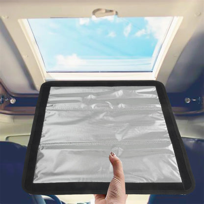 Foldable Aluminum Film Sunshade for RV For Skylight Roof with Multi Layer Waterproof Design for Window Vent Use