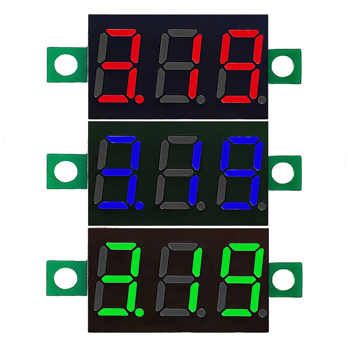 DC 4.5V-30V Mini Digital Two-Wire Voltmeter 0.36 Inch LED Display Voltage Tester Module Red Blue Green
