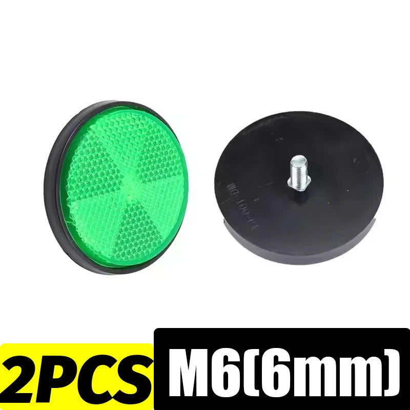 Round Motorcycle Reflector M6 Mount Night Warning Reflector