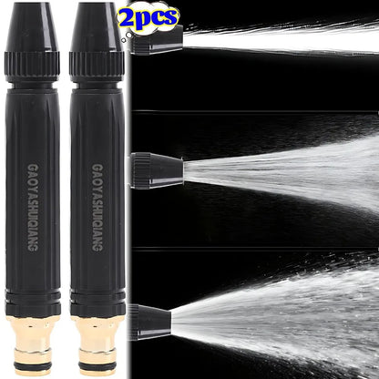 High Pressure Car Wash Water Gun Nozzle Adjustable Jet Garden Hose Sprayer Cleaning Tool with Clamps for Auto Vehicle Care Kit
