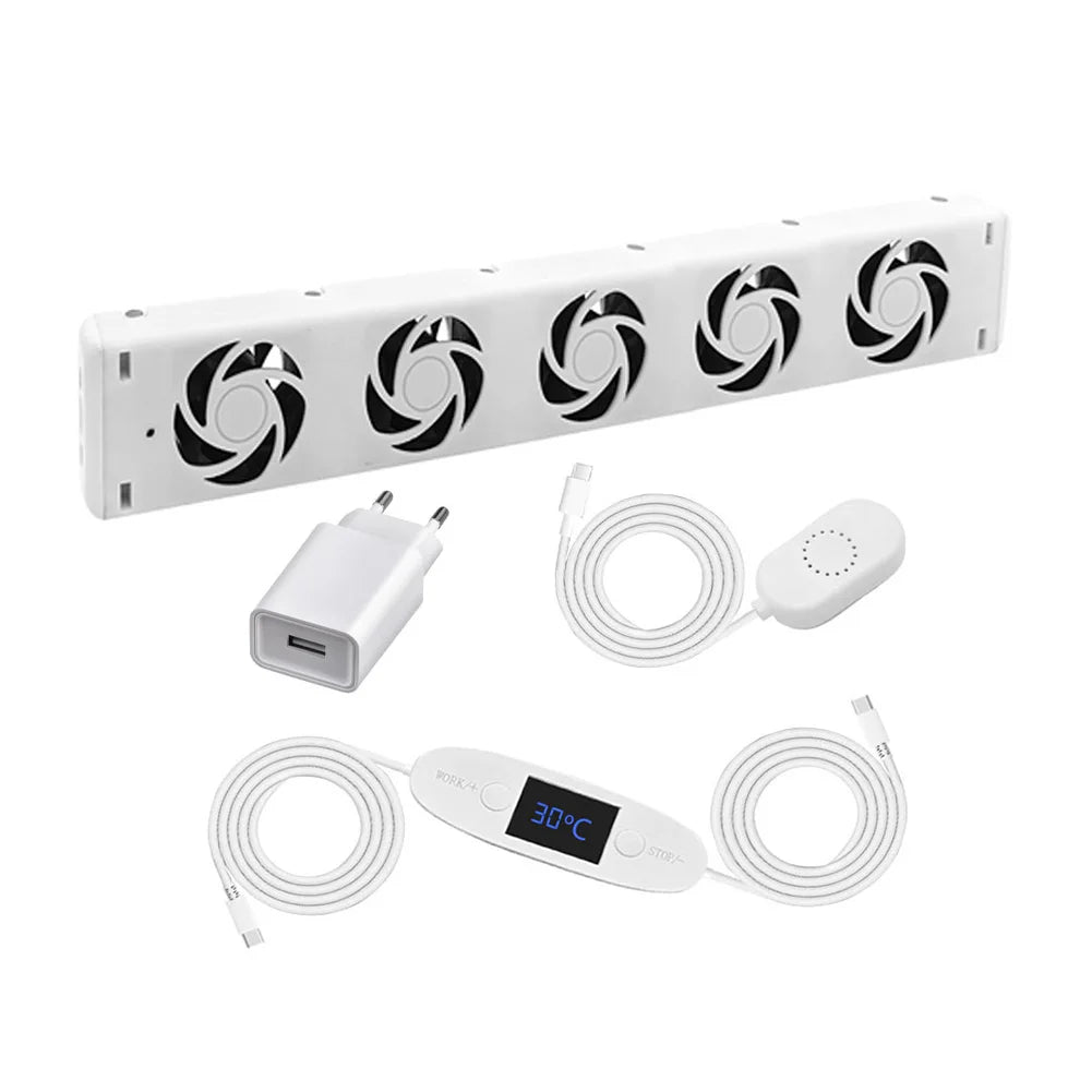 Upgrade 5.0 Duo-Set Radiator Fan Smart Radiator Booster Extension Set Ventilator Fan European Standard 5V Household Radiator