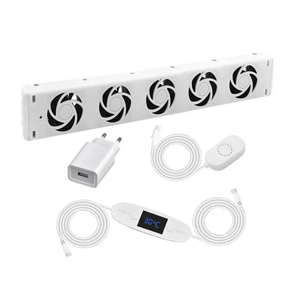 Upgrade 5.0 Duo-Set Radiator Fan Smart Radiator Booster Extension Set Ventilator Fan European Standard 5V Household Radiator