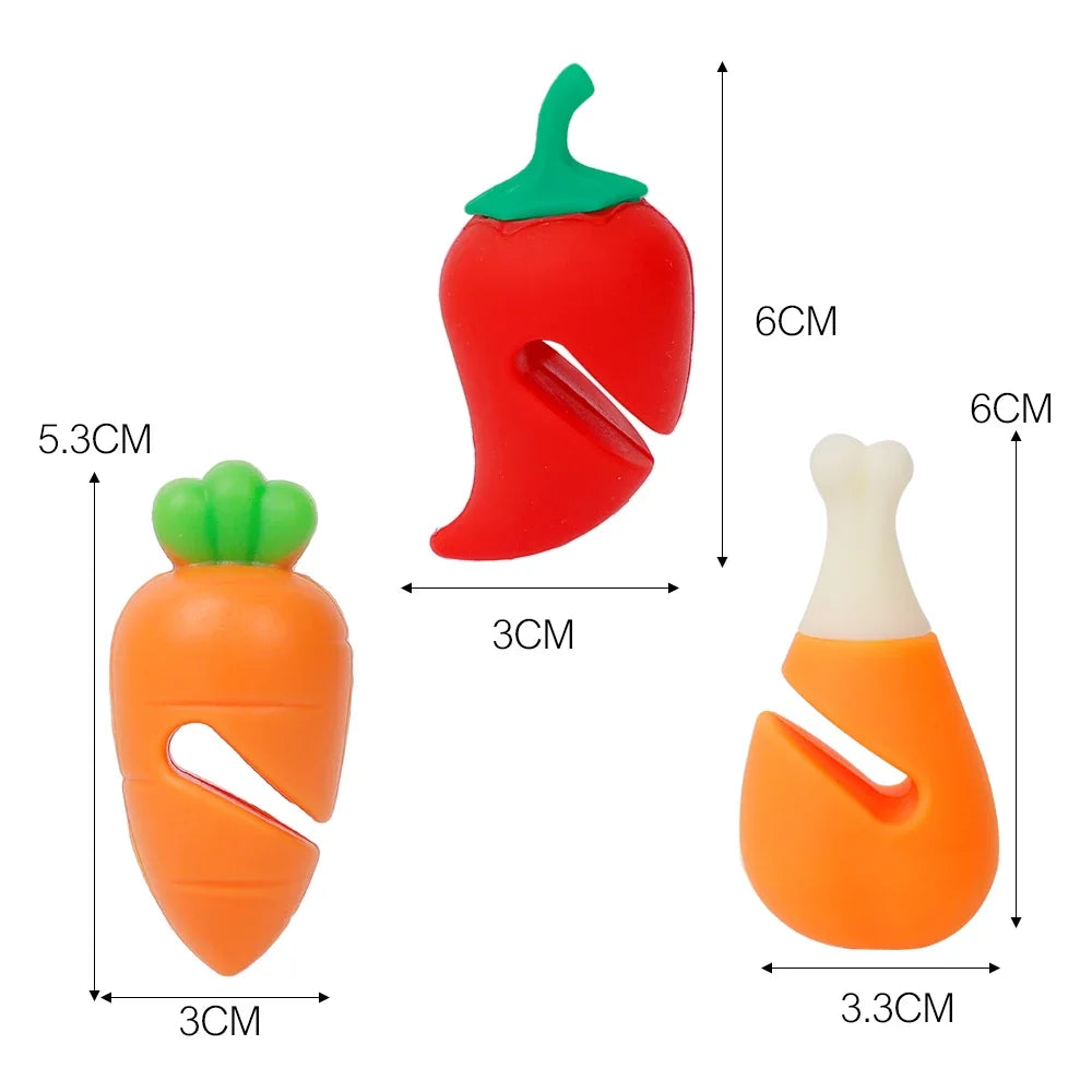 3/1pcs Silicone Fake Chili for Pot Lid Clips Anti-Overflow Stopper Kitchen Boiled Heat-resistant Pot CoverLifter Anti-spill Rack