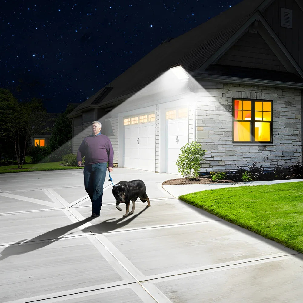 Solar LED Wall Light Outdoor — Motion Sensor, IP65 Waterproof, 3-Mode, 18650 Battery | Garden Street Security Lamp