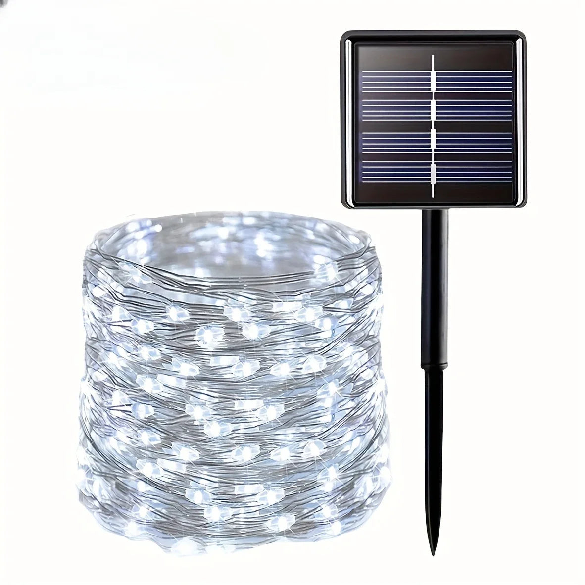 Outdoor LED Solar Fairy String Lights Waterproof Garden Decoration Garland 8Modes Copper Wire Light For Street Patio Christmas