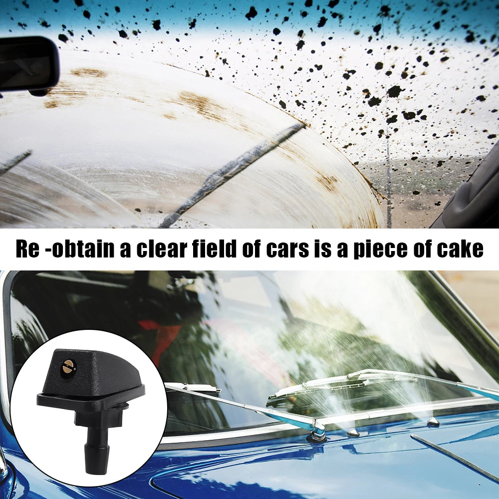 Universal Car Wiper Nozzle — Windshield Washer Spray Head Replacement for Most Car Models