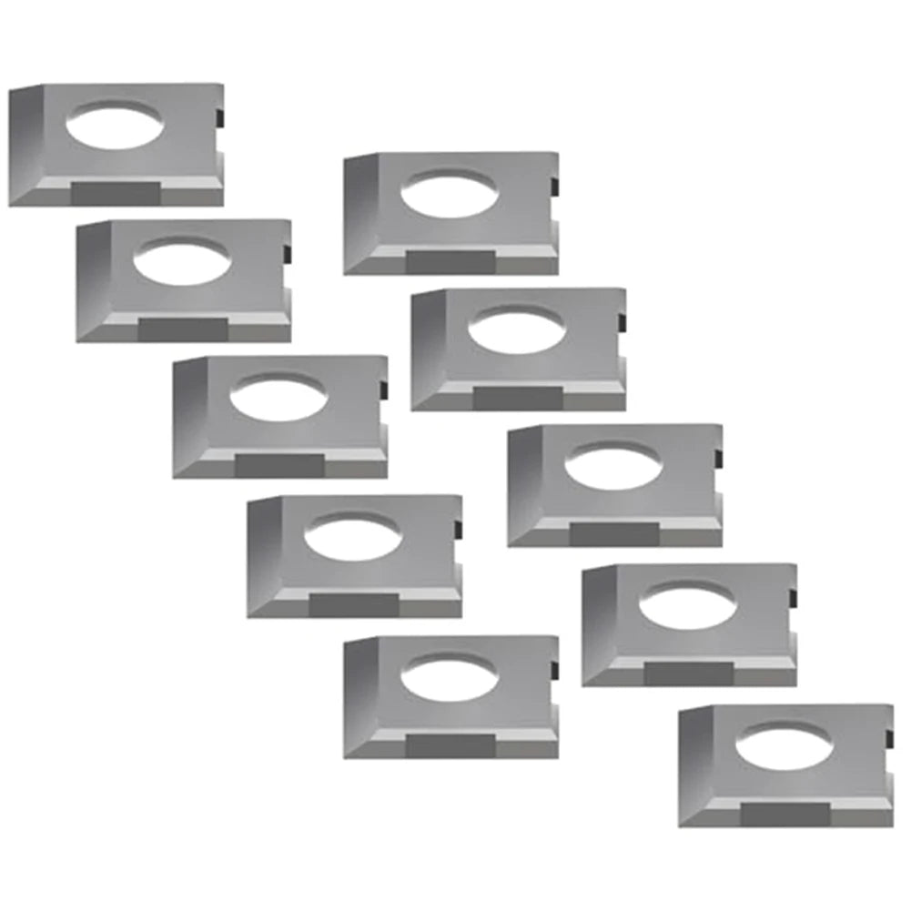 10pcs Carbide Inserts 14.27x14.27x2.0mm-50° Carbide Blade Cutter Replacement Aspirer Blade With Plastic Storage Box