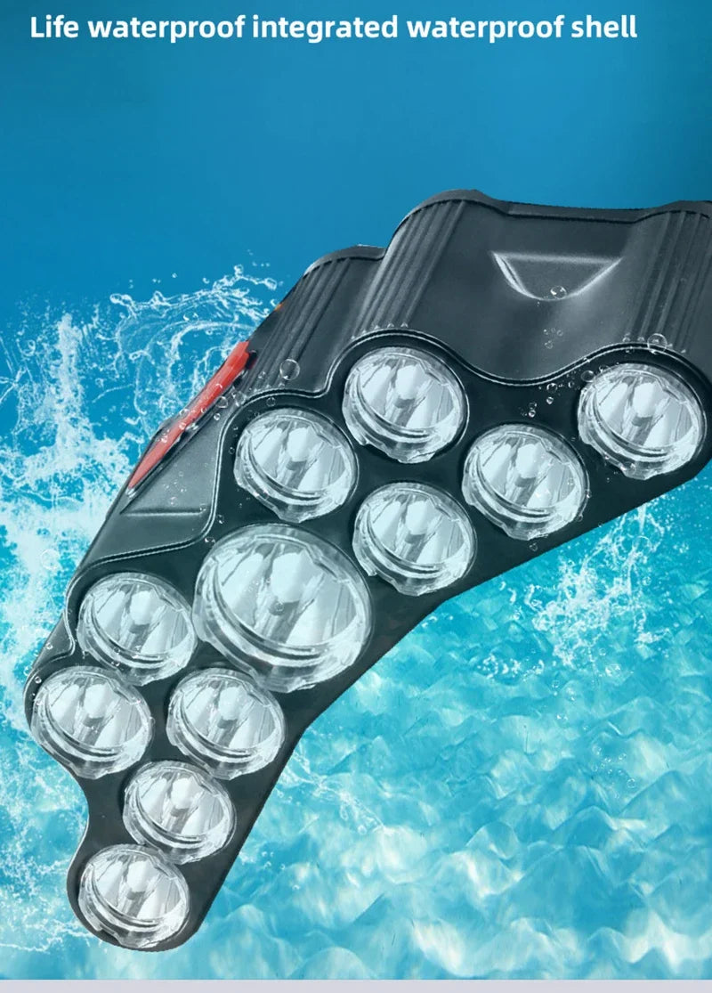 5/11 LED Headlamp Strong Light Head Torch USB Rechargeable Headlight Built-in 18650 Battery Outdoor Fishing Camping Lantern
