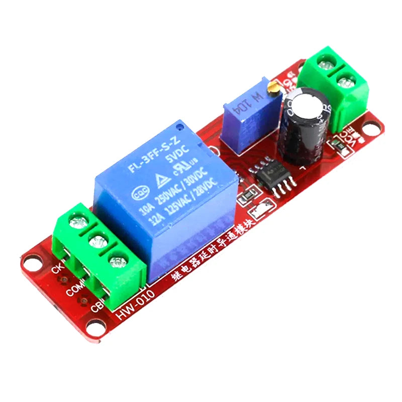 DC 5V/12V Time Delay Relay Module NE555 Timer Control Switch for Car and Electronics