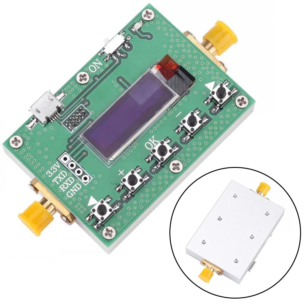 6G Digital Programmable Attenuator 30DB Step 0.25 RF Module LF-6GHz 30DB Step Size 0.25DB OLED Display SMA 0-31.75dB