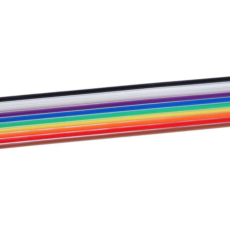 5M Rainbow Ribbon Cable 10 Way Flat Wire Ribbon Cable Roll